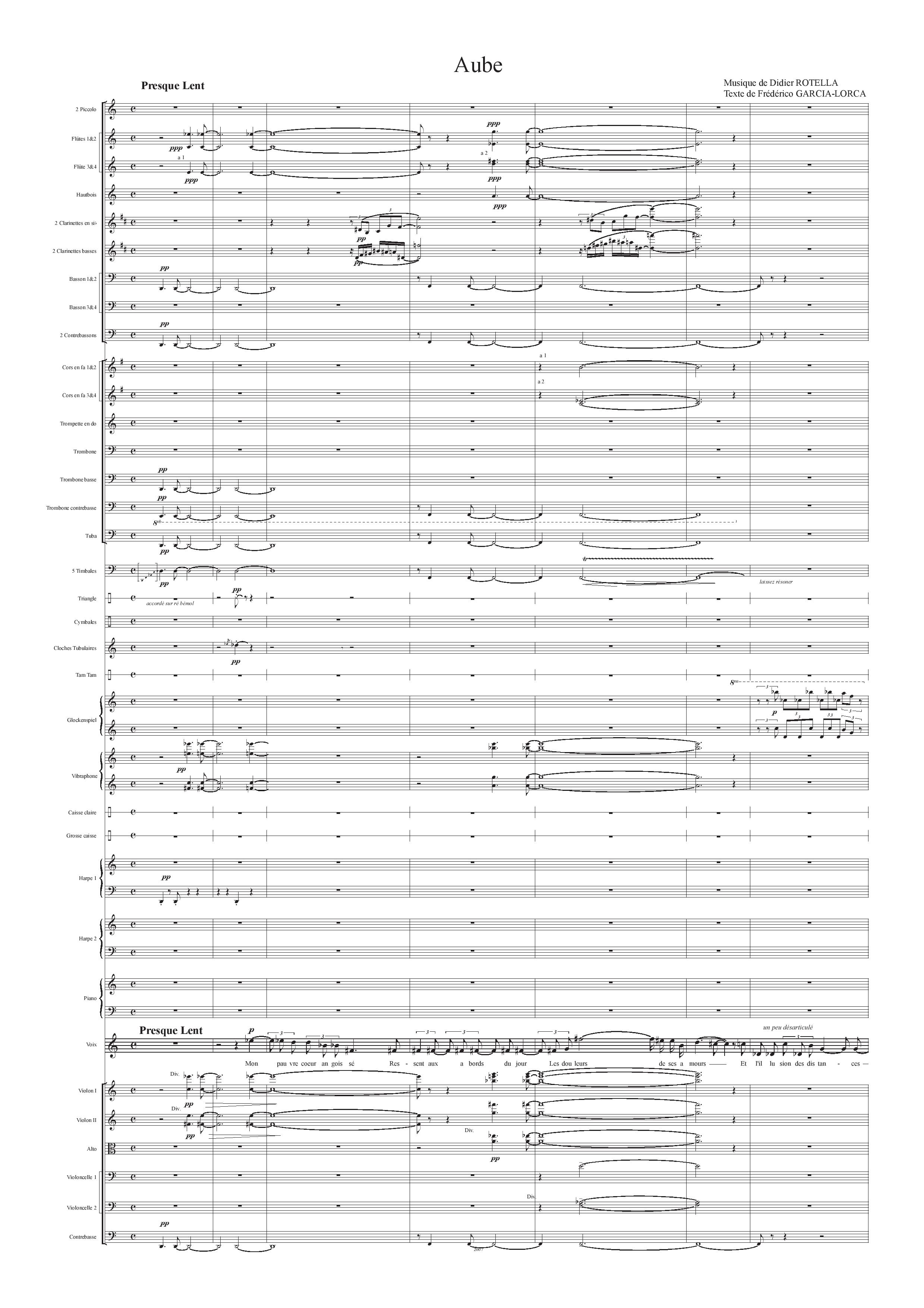 Mlodies pour orchestre page 001